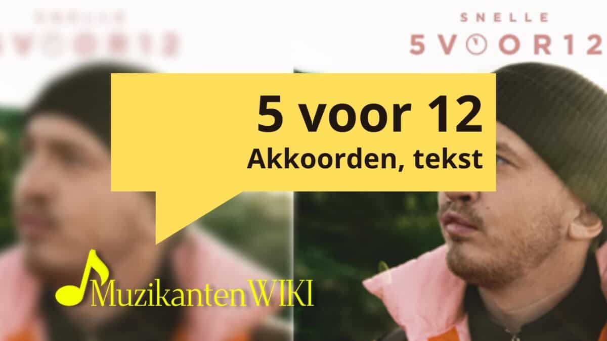 5 voor 12 akkoorden en tekst